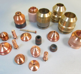 Consumables for plasma cutters