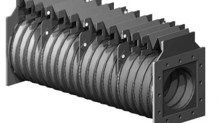Corrugated channel of the beam path of the axes U X, front and rear 1271514
