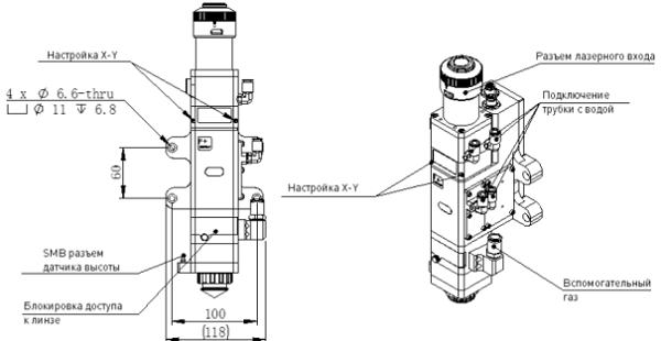 Diagramm RayTools Laserschneidkopf